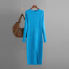 Slim Fit Knitted Long Sleeve Midi Dress