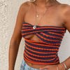 Vacation Ready Striped Tube Top Vest for Women