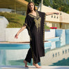 Embroidered Loose Beach Robe and Swimsuit Cover