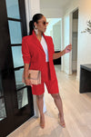 Blazer and Shorts Two Piece Suit for Women