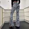 Yogahose mit Bootcut-Design im Zebra-Print