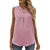 Solid Color Chiffon Sleeveless Pullover Shirt