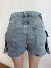 Detachable Bag Pants Denim Shorts Trousers