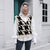 Houndstooth V-Neck Knit Vest Sweater