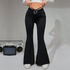 Elegant High Waist Drooping Slim Wide Leg Pants