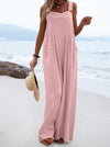 Ethnic Solid Color Wide Leg Jumpsuit