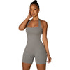 Solid Color Casual Yoga Shaping Romper