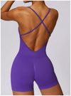 Nahtloser Yoga-Overall mit ausgehöhltem Beauty-Back