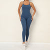 V-Ausschnitt Rückenfrei Yoga Fitness Jumpsuit Hüftsport Tanzhose Damen