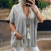 Urban Sequin V-Neck Casual Loose T-Shirt