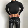 Sexy Slim Fit Turtleneck Long Sleeve Top