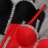 Drill Chain Beaded Camisole Bra