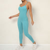 V-Ausschnitt Rückenfrei Yoga Fitness Jumpsuit Hüftsport Tanzhose Damen