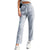 Fashionable High Waist Plaid Straight Pants for Women