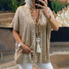 Urban Sequin V-Neck Casual Loose T-Shirt