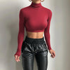 Sexy Slim Fit Turtleneck Long Sleeve Top