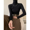 Simple Graceful Solid Color Turtleneck Sweater