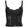 V-Neck Backless Lace Slim Vest