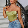 Summer Sexy Pile Collar Wrapped Chest Corset Vest