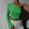 One Shoulder Backless Y2K Slim Fit Top