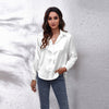 Satin Long Sleeve Artificial Silk Shirt