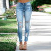 Horse Riding Loose Wide Leg Jeans for Women – Denim Skinny Ripped Mid Waist