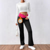 Fleece-Lined High Waist Slim Flare Pants