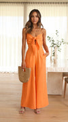 Casual Tied Spaghetti Strap Jumpsuit