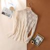 High-End Lace Mesh Long Sleeve Top