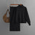 Solid Color Turtleneck Sweater Sheath Skirt Two Piece Set