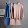 Trendy Knitted Semi-High Collar Sweater Two-Piece Set