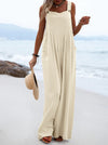 Ethnic Solid Color Wide Leg Jumpsuit