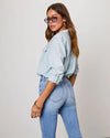 Casual Single-Breasted Long Sleeve Denim Shirt