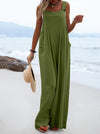 Ethnic Solid Color Wide Leg Jumpsuit