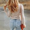 Autumn Striped Casual Slim Pullover Sweater