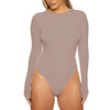 Casual Long Sleeve Tight Bodysuit for Women