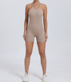 Peach Hip Raise Beauty Back Yoga Jumpsuit