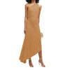 One-Shoulder Asymmetric Pleated Dress