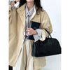 Minimalist Oversized Stand Collar Trench Coat