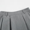 High Waist Slim Fit Pleated A-Line Skirt