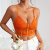 Multi-Color Hollow Out Eyelash Detail Bra Vest