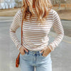 Autumn Striped Casual Slim Pullover Sweater