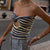 Vacation Ready Striped Tube Top Vest for Women