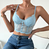 Multi-Color Hollow Out Eyelash Detail Bra Vest