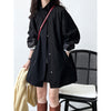 Minimalist Oversized Stand Collar Trench Coat