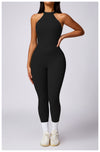 Peach Hip Raise Beauty Back Yoga Jumpsuit