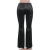 Halloween Slim Fit Cross Embroidered Bell Bottom Pants