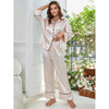 Long-Sleeve Pajama Pants Set for Home and Outside