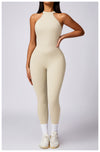 Peach Hip Raise Beauty Back Yoga Jumpsuit