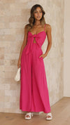 Casual Tied Spaghetti Strap Jumpsuit